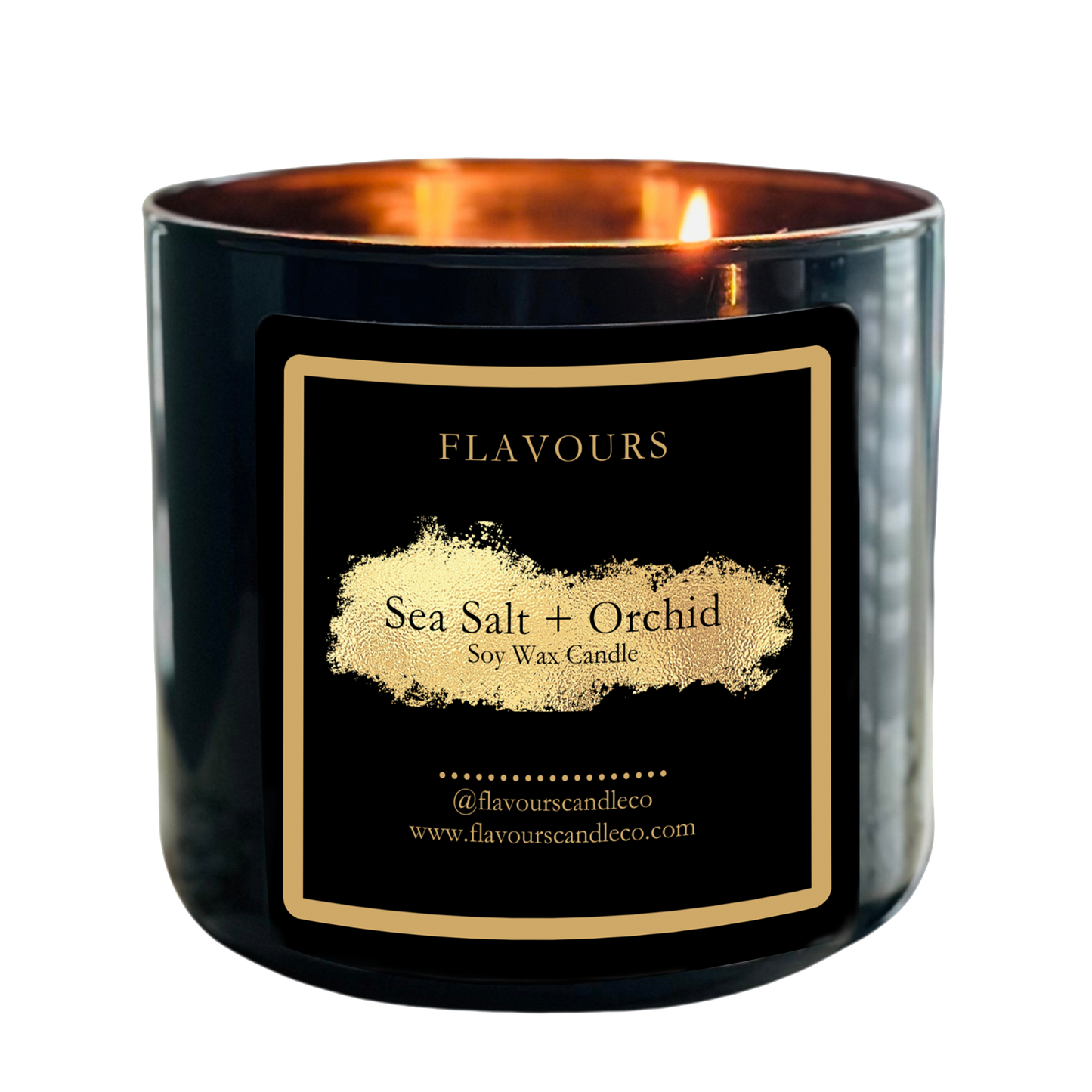 Sea Salt + Orange + Freesia + Orchid Soy Wax Candle